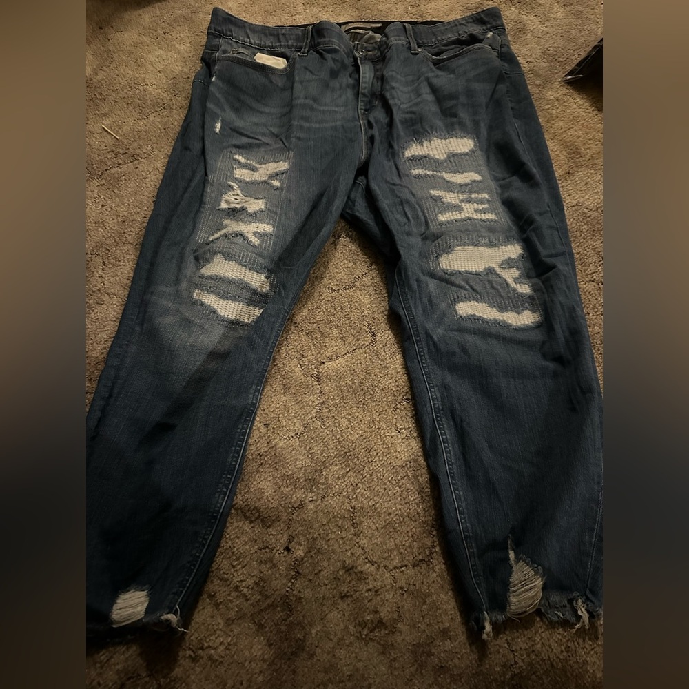 TORRID BombShell Skinny Distressed Blue Jeans - Picture 2 of 4